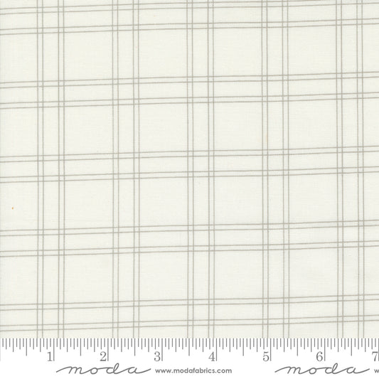 Shoreline Plaid Cream Grey Yardage by for Moda - 55302 21 - PRICE PER 1/2 YARD