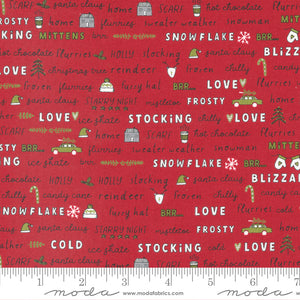 Blizzard Sweater Weather Red Yardage by Sweetwater for Moda - 55620 14 - PRICE PER 1/2 YARD