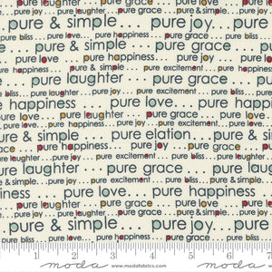 Vintage Pure and Simple Cream Yardage for Moda - 55651 11 - PRICE PER 1/2 YARD