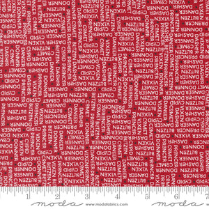 On Dasher The Herd Red Yardage by Sweetwater for Moda - 55663 12 - PRICE PER 1/2 YARD