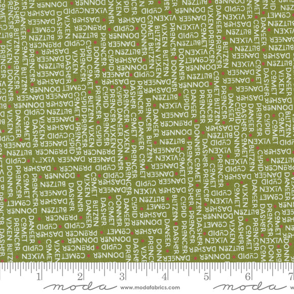 On Dasher The Herd Pine Yardage by Sweetwater for Moda - 55663 13 - PRICE PER 1/2 YARD