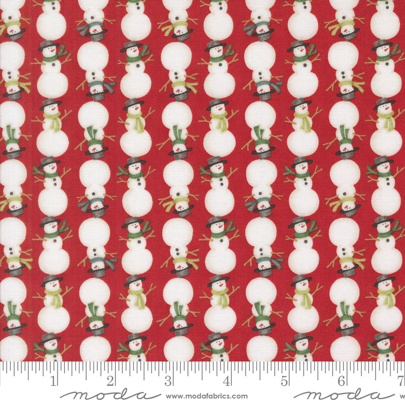 Winter Friends Berry Red Yardage for Moda - 56135 17 - PRICE PER 1/2 YARD