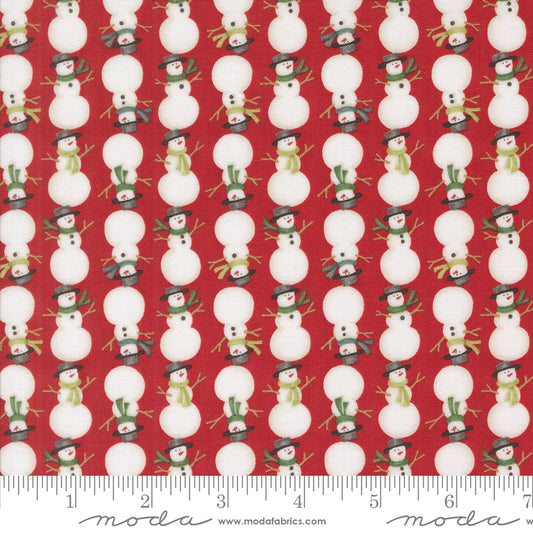 Winter Friends Berry Red Yardage for Moda - 56135 17 - PRICE PER 1/2 YARD