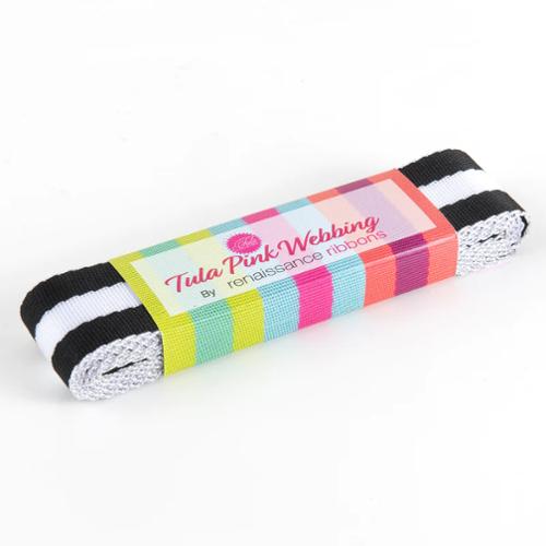Tula Pink Webbing 2 yd x 1.5" - Black & White