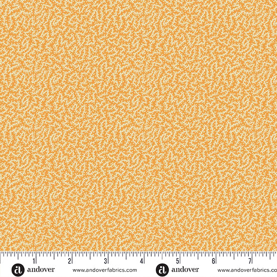 Midnight Moon Shattered Pumpkin Yardage for Andover - A-1533-O - PRICE PER 1/2 YARD