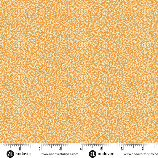 Midnight Moon Shattered Pumpkin Yardage for Andover - A-1533-O - PRICE PER 1/2 YARD