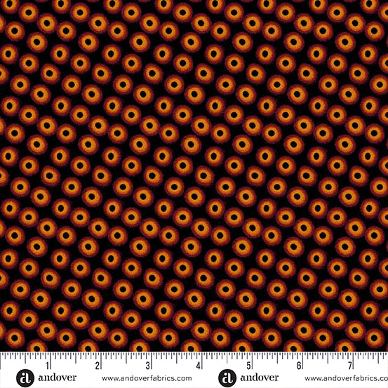 Midnight Moon Eclipse Noir Yardage for Andover - A-1535-K - PRICE PER 1/2 YARD