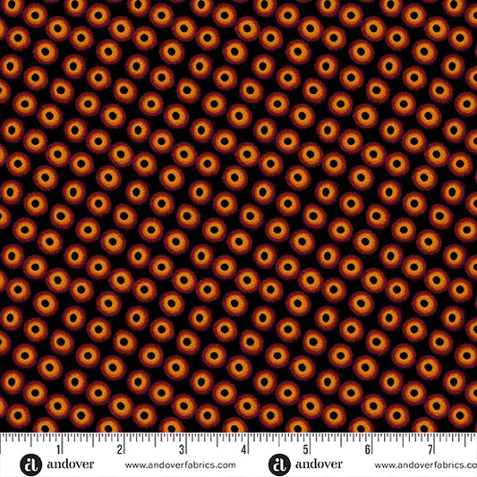Midnight Moon Eclipse Noir Yardage for Andover - A-1535-K - PRICE PER 1/2 YARD