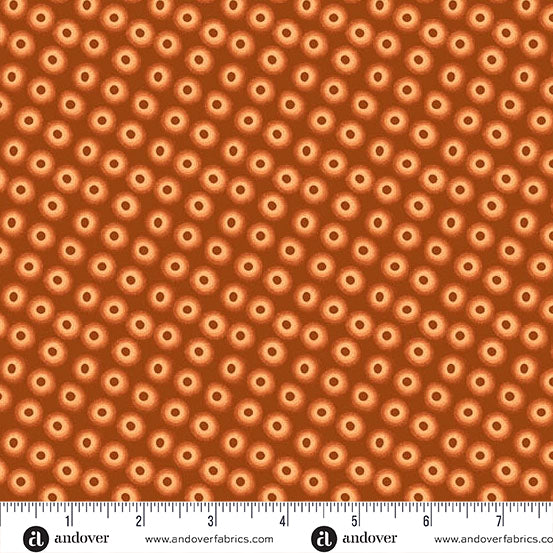 Midnight Moon Eclipse Pumpkin Yardage for Andover - A-1535-O - PRICE PER 1/2 YARD