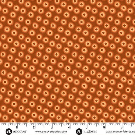 Midnight Moon Eclipse Pumpkin Yardage for Andover - A-1535-O - PRICE PER 1/2 YARD