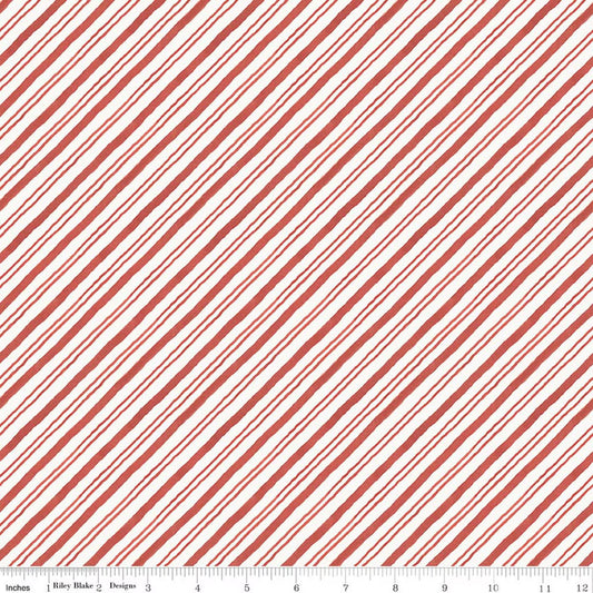 Holiday Spirit Stripes Red for Riley Blake -C17465-RED - PRICE PER 1/2 YARD