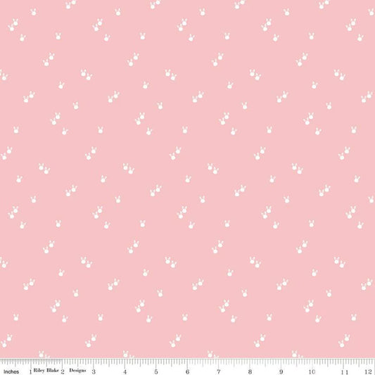 Seasonal Basics Bunnies Pink Ydg by Christopher Thompson for RBD C656-PINK - PRICE PER 1/2 YARD