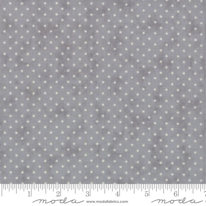 Essential Dots Silver Yardage by Moda 8654-121- PRICE PER 1/2 YARD