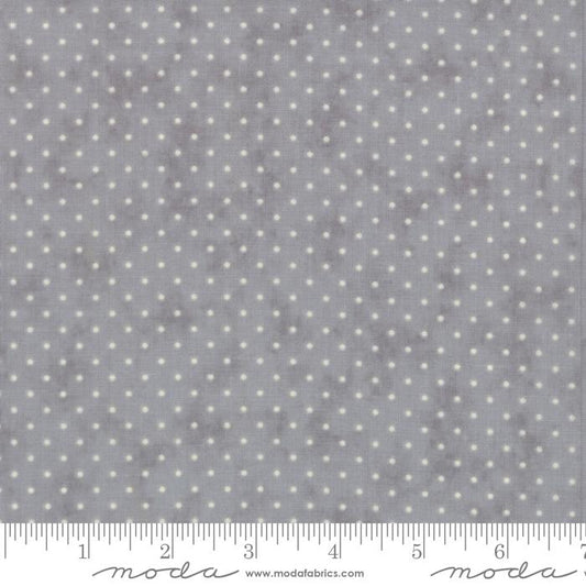 Essential Dots Silver Yardage by Moda 8654-121- PRICE PER 1/2 YARD