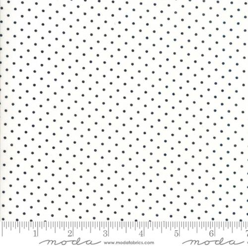 Essential Dots White Black Yardage by Moda 8654-57- PRICE PER 1/2 YARD