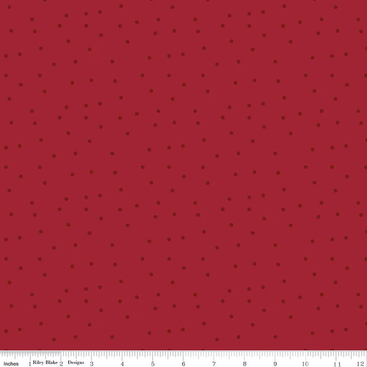 Christmas Time Dots Red Yardage by Dani Mogstad for RBD-C17825-RED - PRICE PER 1/2 YARD