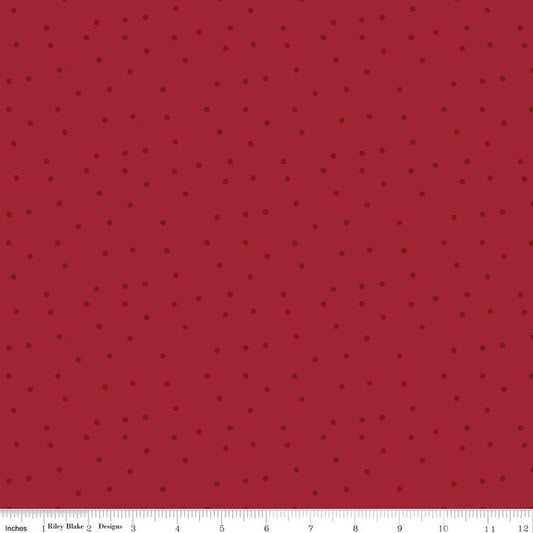 Christmas Time Dots Red Yardage by Dani Mogstad for RBD-C17825-RED - PRICE PER 1/2 YARD