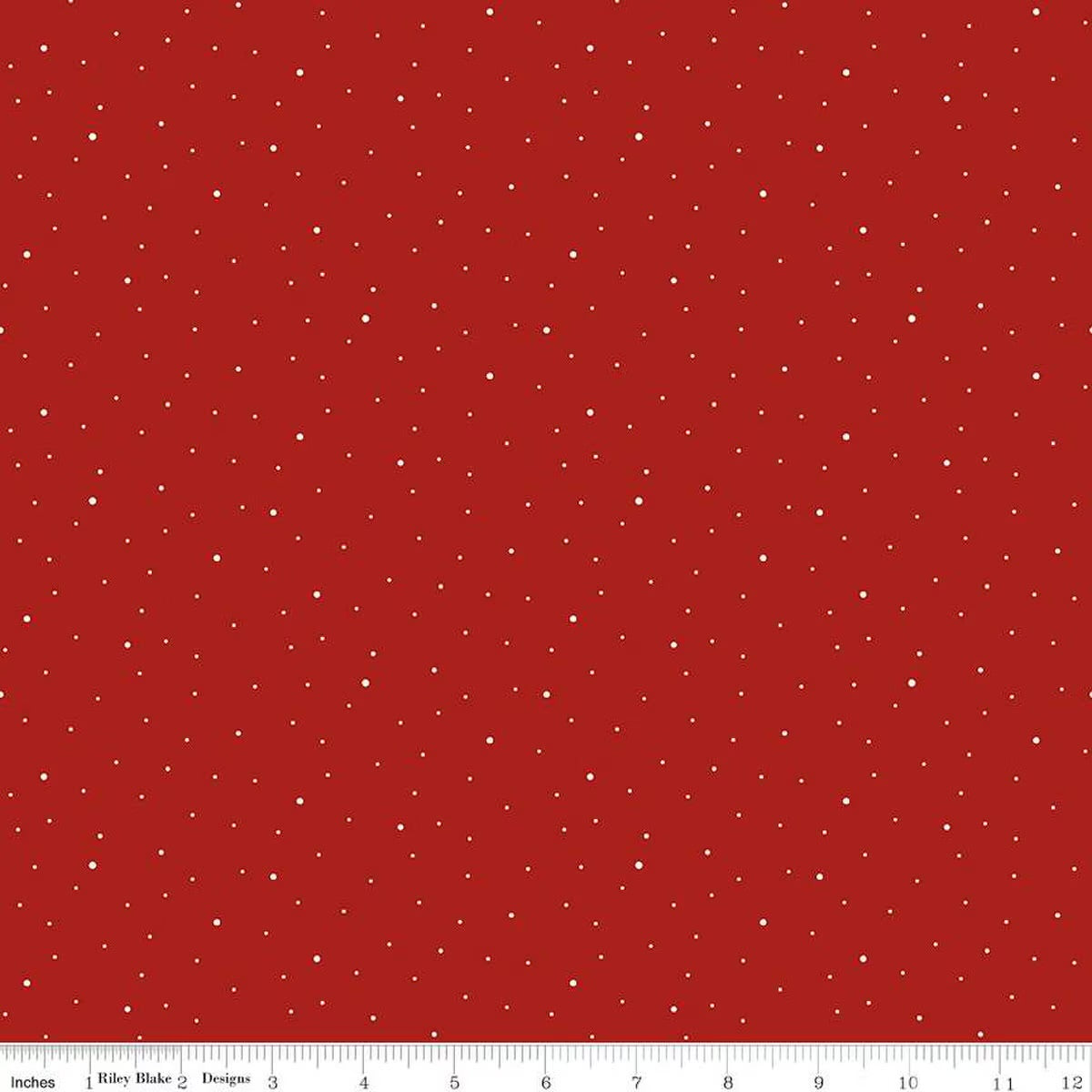 Dapple Dot Color Barn Red Yardage for RBD- C640-BARNRED - PRICE PER 1/2 YARD