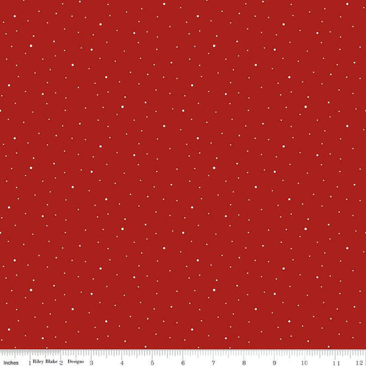 Dapple Dot Color Barn Red Yardage for RBD- C640-BARNRED - PRICE PER 1/2 YARD