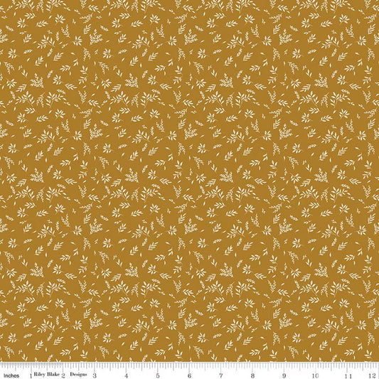 Bountiful Leaves Butterscotch Yardage by Sand Gervais for RBD-C17868-BUTTERSCOTCH- PRICE PER 1/2 YARD