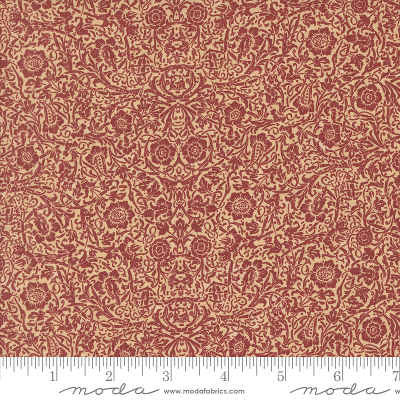 A Vintage Christmas Red Yardage for Moda 9786 23 - PRICE PER 1/2 YARD