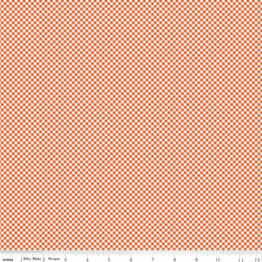 Seasonal Basics Gingham Orange for RBD C777-ORANGE - PRICE PER 1/2 YARD