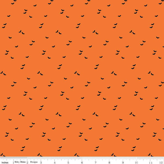 Seasonal Basics Bat Orange Ydg by Christopher Thompson for RBD C651-ORANGE - PRICE PER 1/2 YARD
