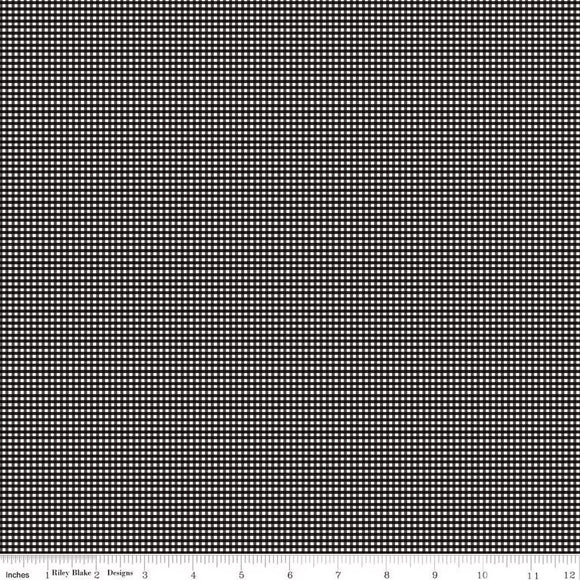 Micro Gingham Black Yardage by RBD C455-BLACK- PRICE PER 1/2 YARD ...