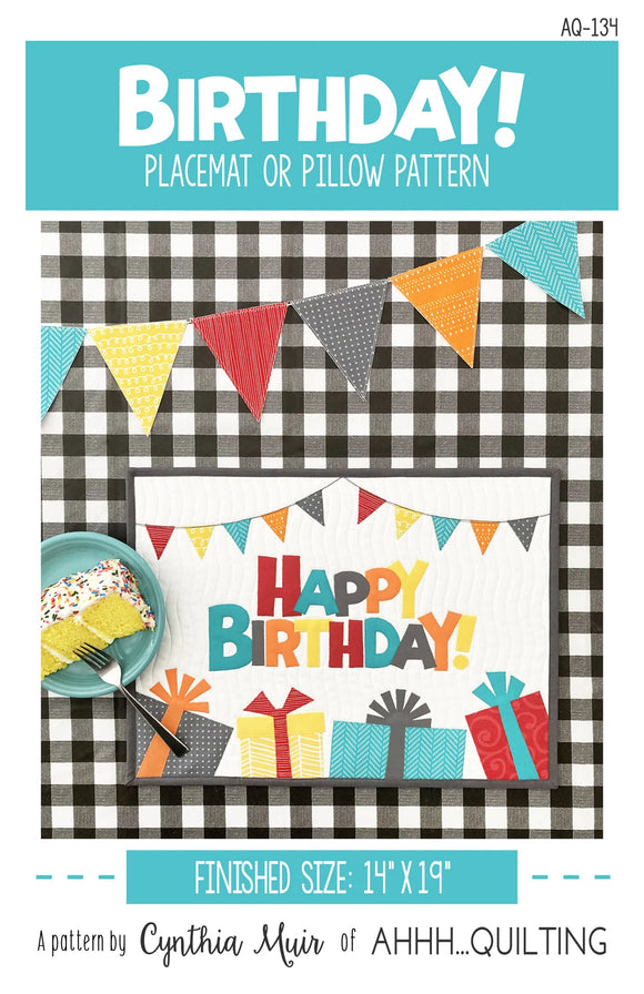 Birthday Paper Pattern by Ahhh Quilting