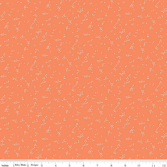 With a Flourish Hearts Salmon Yardage for RBD-C12736 SALMON - PRICE PER 1/2 YARD