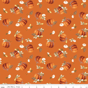 Shades of Autumn Pumpkins Orange Ydg for RBD C13471 ORANGE  - PRICE PER 1/2 YARD