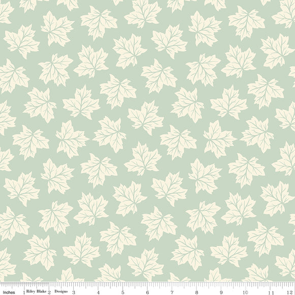 Shades of Autumn Leaves Tea Green Ydg for RBD C13472 TEAGREEN - PRICE PER 1/2 YARD