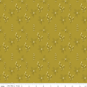Fall's In Town Drawing Green Ydg for RBD C13513 GREEN - PRICE PER 1/2 YARD