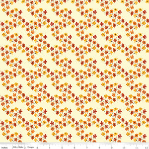 Fall's In Town Floral Cream Ydg for RBD C13515 CREAM - PRICE PER 1/2 YARD