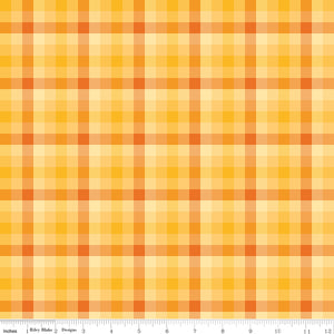 Fall's In Town Checked Gold Ydg for RBD C13516 GOLD - PRICE PER 1/2 YARD