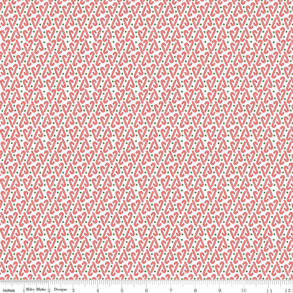 The Magic of Christmas Candy Canes Multi Yardage for RBD-C13647 MULTI - PRICE PER 1/2 YARD