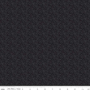 Black Ties Swirls Black Yardage for RBD-C13756 BLACK - PRICE PER 1/2 YARD