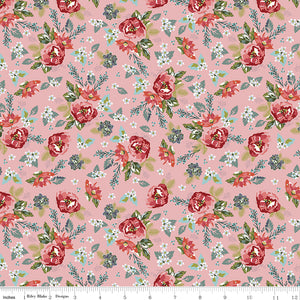 Bellissimo Gardens Floral Pink Ydg for RBD C13831 PINK  - PRICE PER 1/2 YARD