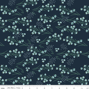 Bellissimo Gardens Berries Midnight Ydg for RBD C13832 MIDNIGHT  - PRICE PER 1/2 YARD