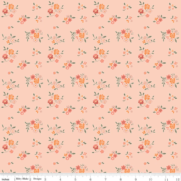 Spring's In Town Bouquets Blush Ydg for RBD C14213 BLUSH - PRICE PER 1/2 YARD