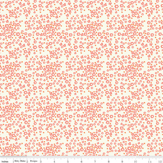 Spring's In Town Blossoms Cream Ydg for RBD C14215 CREAM - PRICE PER 1/2 YARD