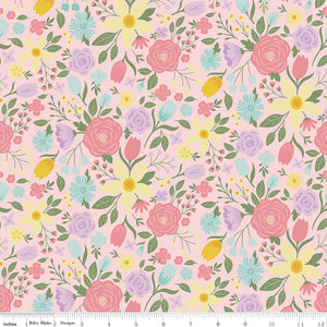 Bunny Trail Main Pink Yardage for RBD-C14250 PINK - PRICE PER 1/2 YARD