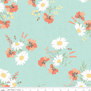 Sunshine and Sweet Tea Main Mint Yardage for RBD C14320- MINT - PRICE PER 1/2 YARD