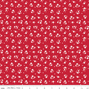 American Beauty Ditsy Red Yardage for RBD-C14446 RED - PRICE PER 1/2 YARD