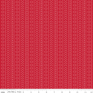American Beauty Stripe Red Yardage for RBD-C14447 RED - PRICE PER 1/2 YARD