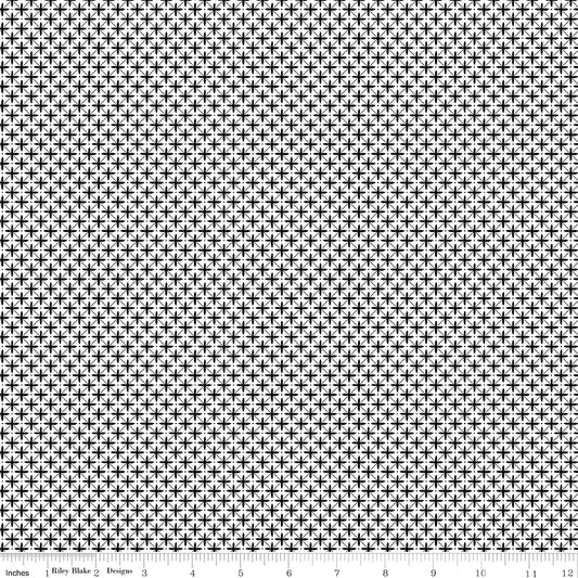Flora No. 6 Geometric Black Yardage for RBD-C14464-BLACK - PRICE PER 1/2 YARD