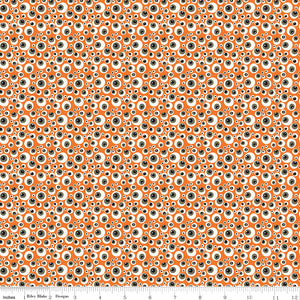 Beggar's Night Eyeballs Orange Ydg for RBD C14503 ORANGE - PRICE PER 1/2 YARD