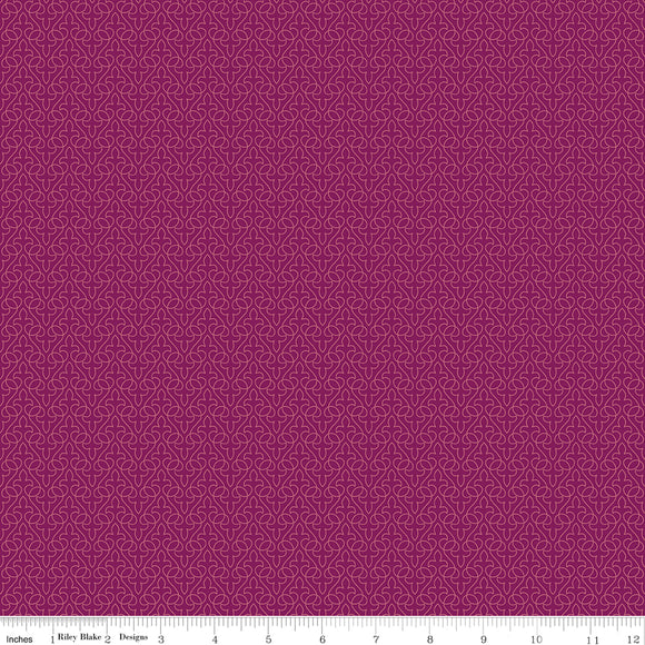 Little Witch Lace Magenta Ydg for RBD C14565 MAGENTA - PRICE PER 1/2 YARD