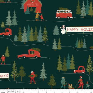 Christmas Is in Town Main Forest Ydg for RBD C14740 FOREST - PRICE PER 1/2 YARD