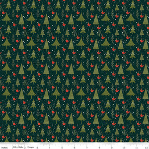 Christmas Is in Town Trees Forest Ydg for RBD C14744 FOREST - PRICE PER 1/2 YARD